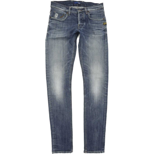G-Star Defend Men Blue Straight Slim Jeans W32 L36