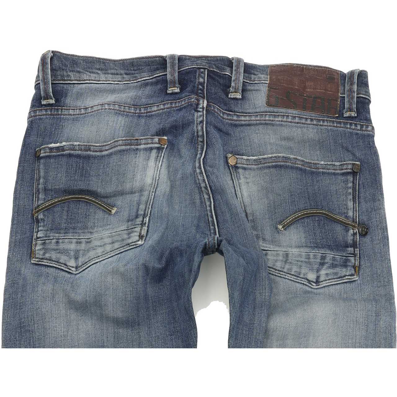 G-Star Defend Men Blue Straight Slim Jeans W32 L36