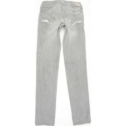 Diesel Matic 008GC Women Grey Straight Slim Stretch Jeans W26 L32