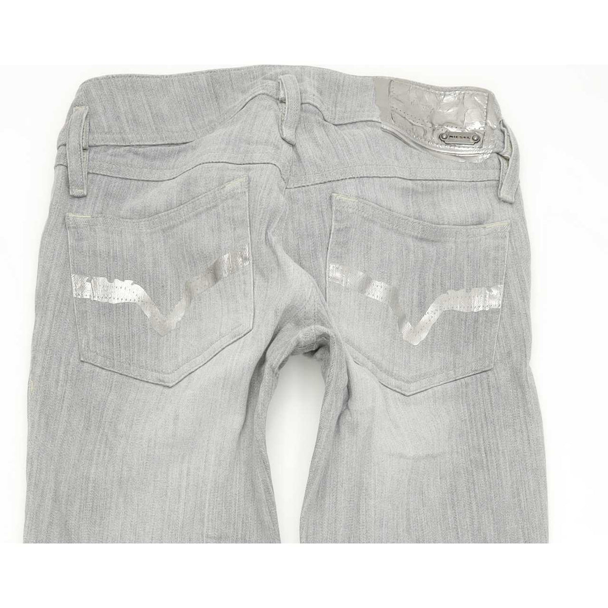 Diesel Matic 008GC Women Grey Straight Slim Stretch Jeans W26 L32