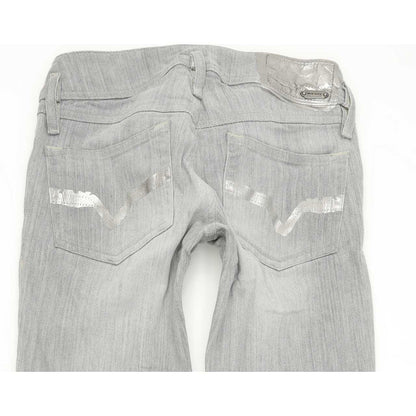 Diesel Matic 008GC Women Grey Straight Slim Stretch Jeans W26 L32