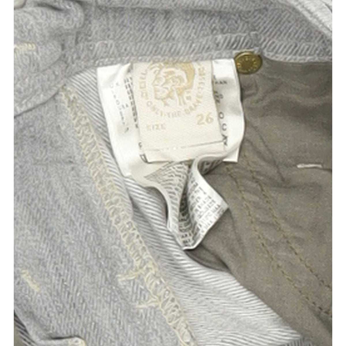 Diesel Matic 008GC Women Grey Straight Slim Stretch Jeans W26 L32