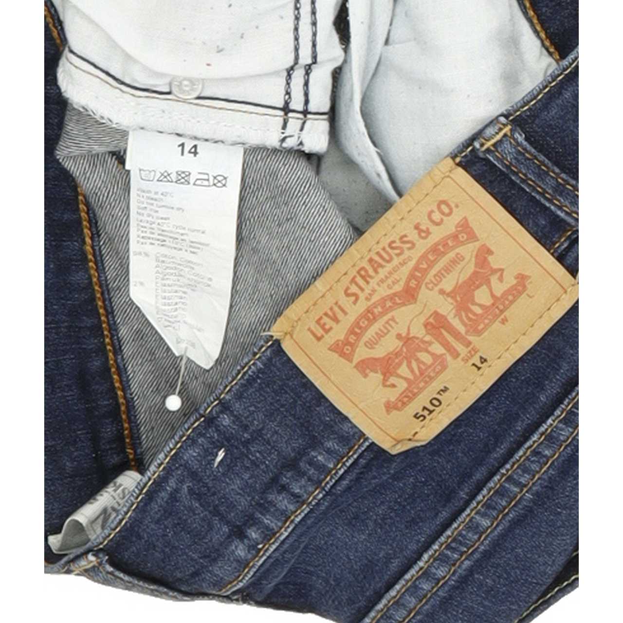 Levi's 510 Kids Blue Skinny Slim Stretch Jeans W24 L30