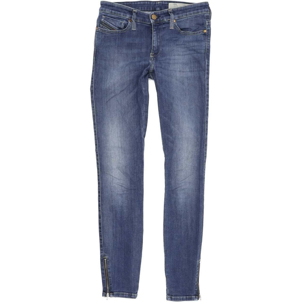 Diesel Skinzee-Zip 0687Q Women Blue Skinny Slim Stretch Jeans W26 L32