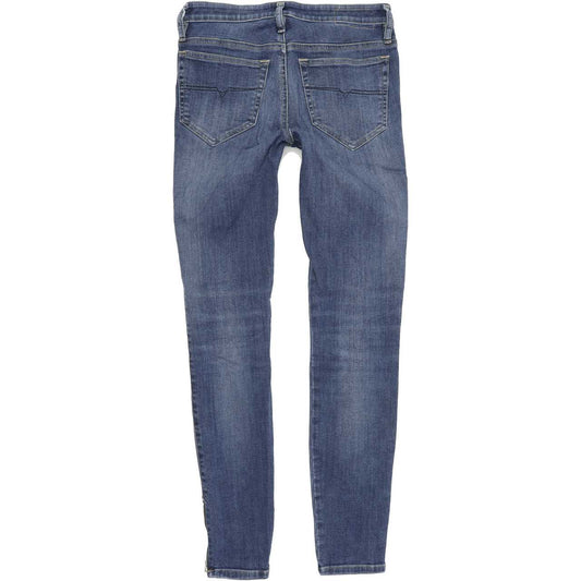 Diesel Skinzee-Zip 0687Q Women Blue Skinny Slim Stretch Jeans W26 L32