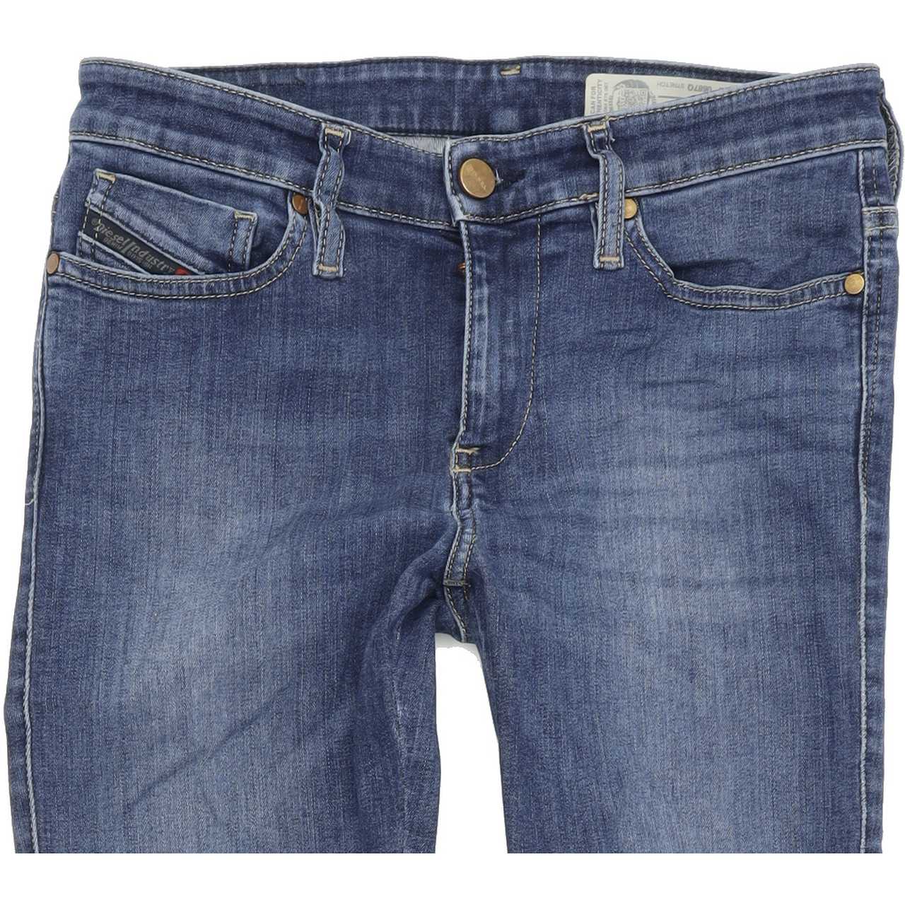 Diesel Skinzee-Zip 0687Q Women Blue Skinny Slim Stretch Jeans W26 L32