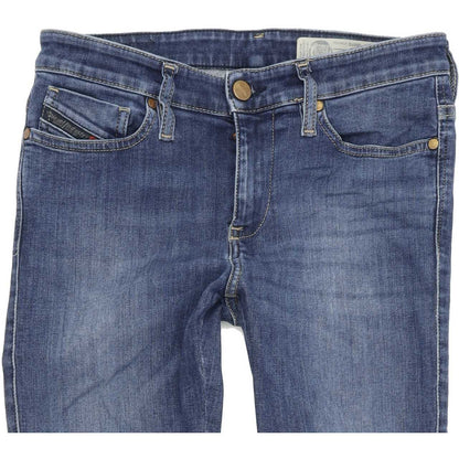 Diesel Skinzee-Zip 0687Q Women Blue Skinny Slim Stretch Jeans W26 L32