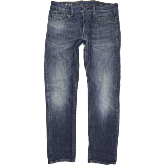 G-Star Attac Men Blue Straight Regular Stretch Jeans W31 L30