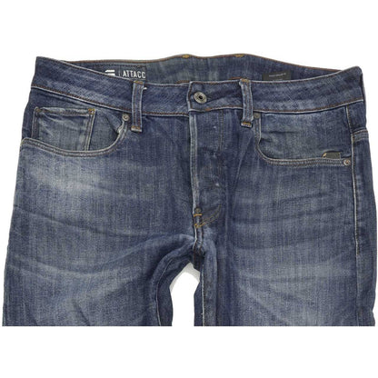 G-Star Attac Men Blue Straight Regular Stretch Jeans W31 L30