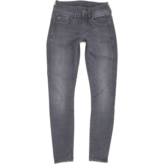 G-Star Lynn D-Mid Women Grey Skinny Regular Stretch Jeans W28 L29