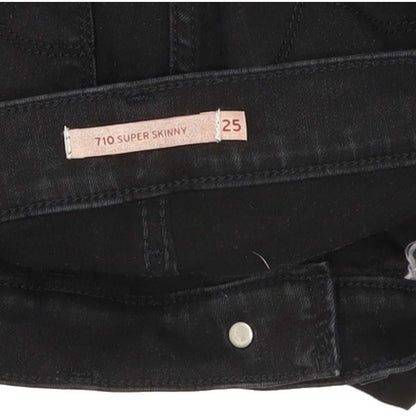 Levi's 710 Women Black Skinny Regular Jeans W25 L29