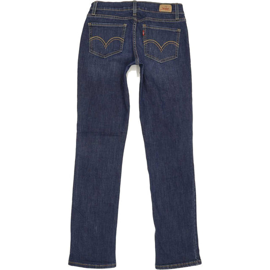Levi's 524 Women Blue Straight Slim Stretch Jeans W26 L32