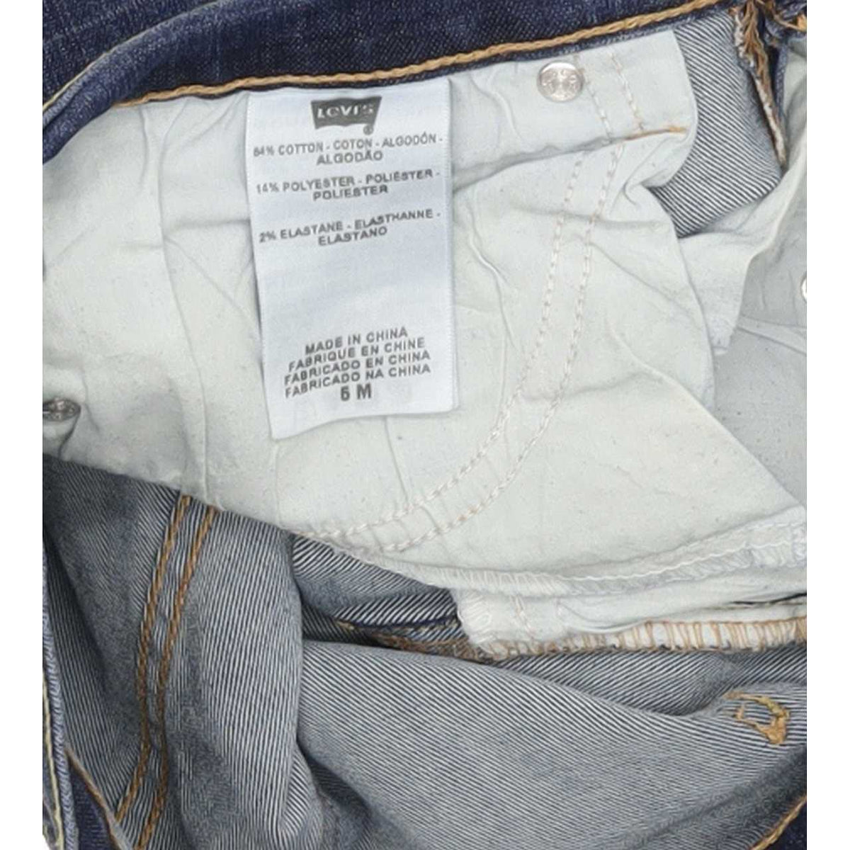 Levi's 524 Women Blue Straight Slim Stretch Jeans W26 L32
