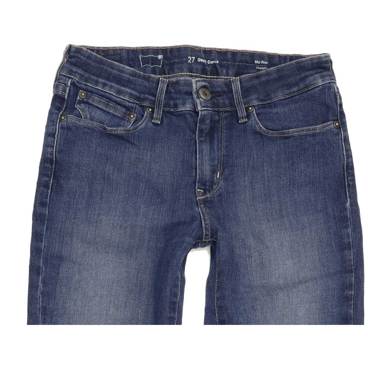 G-Star Demi Curve Women Blue Straight Regular Stretch Jeans W27 L31
