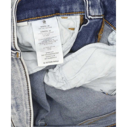 G-Star 3301 Deconstructed Men Blue Skinny Regular Stretch Jeans W29 L32