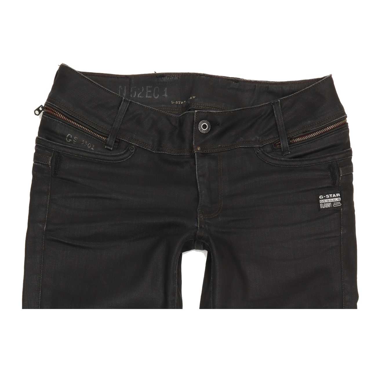 G-Star Berlin Women Black Straight Slim Stretch Jeans W28 L32