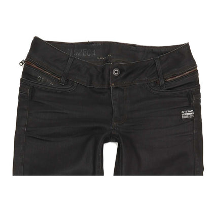 G-Star Berlin Women Black Straight Slim Stretch Jeans W28 L32
