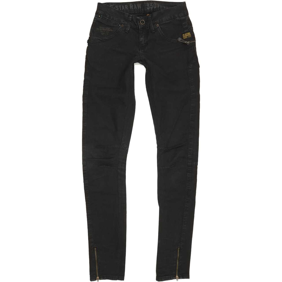 G-Star Jack Zip Women Black Skinny Slim Stretch Jeans W25 L32