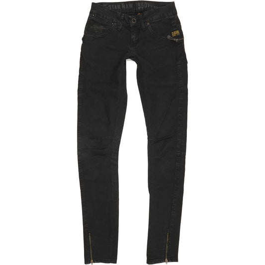 G-Star Jack Zip Women Black Skinny Slim Stretch Jeans W25 L32