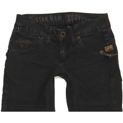 G-Star Jack Zip Women Black Skinny Slim Stretch Jeans W25 L32