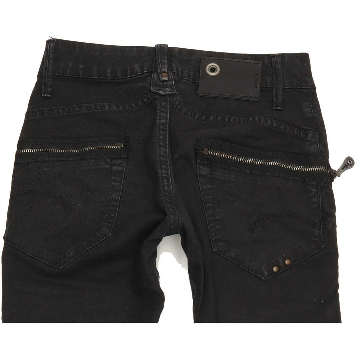 G-Star Jack Zip Women Black Skinny Slim Stretch Jeans W25 L32