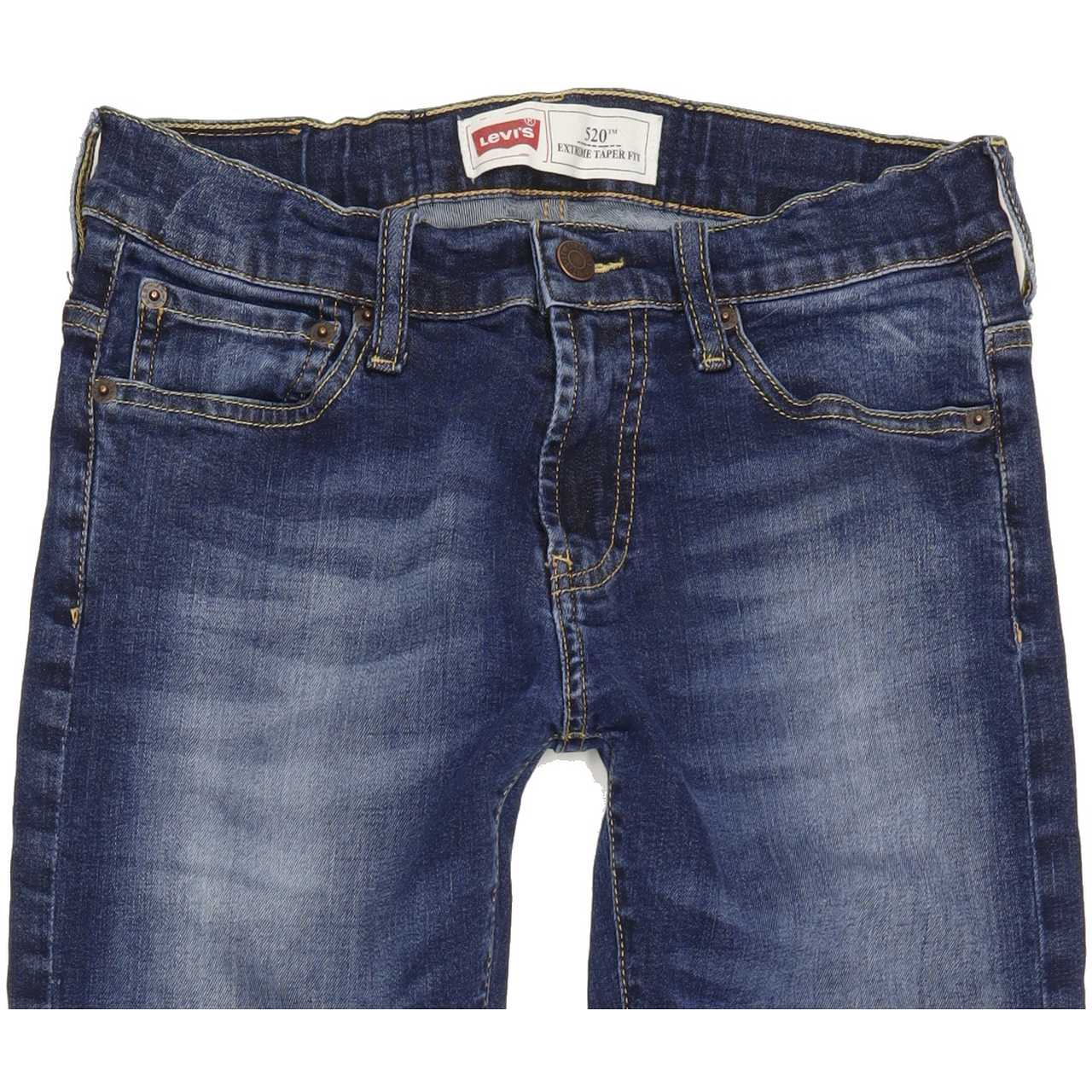 Levi's 520 Kids Blue Tapered Regular Stretch Jeans W26 L30