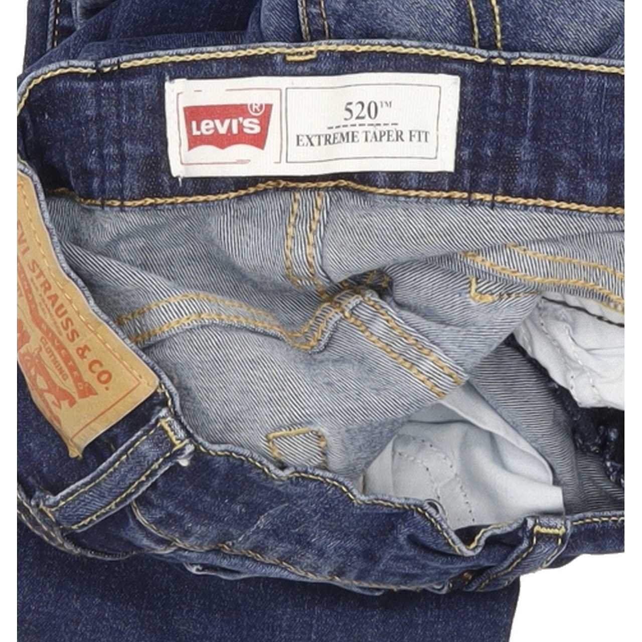 Levi's 520 Kids Blue Tapered Regular Stretch Jeans W26 L30