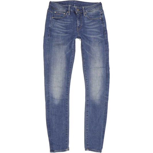 G-Star 3301 Women Blue Skinny Regular Stretch Jeans W26 L29