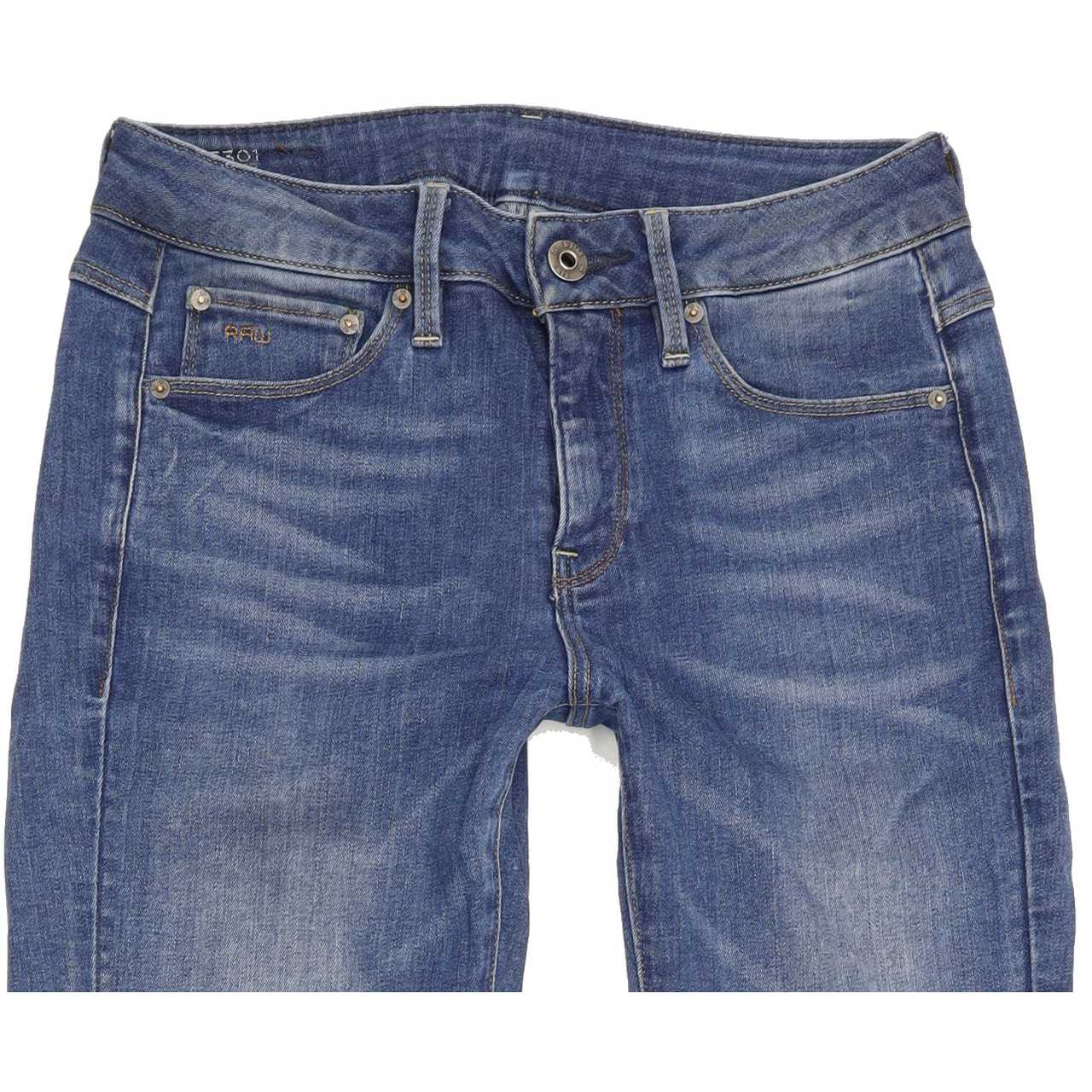 G-Star 3301 Women Blue Skinny Regular Stretch Jeans W26 L29