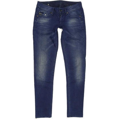 G-Star Midge Women Blue Straight Slim Stretch Jeans W28 L30