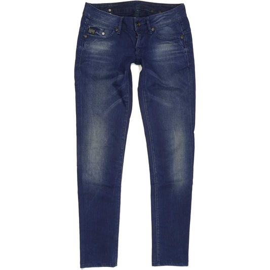 G-Star Midge Women Blue Straight Slim Stretch Jeans W28 L30