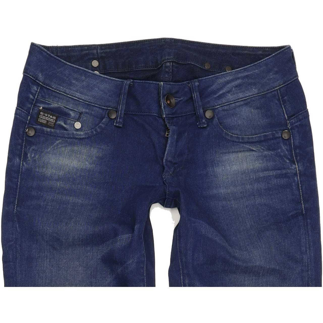 G-Star Midge Women Blue Straight Slim Stretch Jeans W28 L30