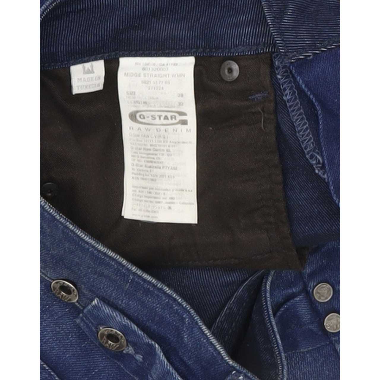 G-Star Midge Women Blue Straight Slim Stretch Jeans W28 L30