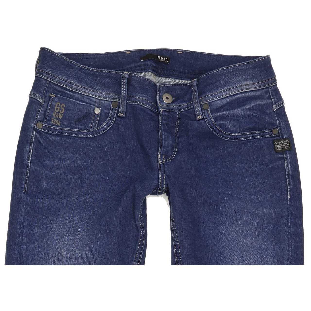 G-Star 5204 Women Blue Straight Slim Jeans W28 L32