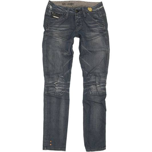 G-Star Dean Elwood Women Blue Tapered Slim Stretch Jeans W25 L30