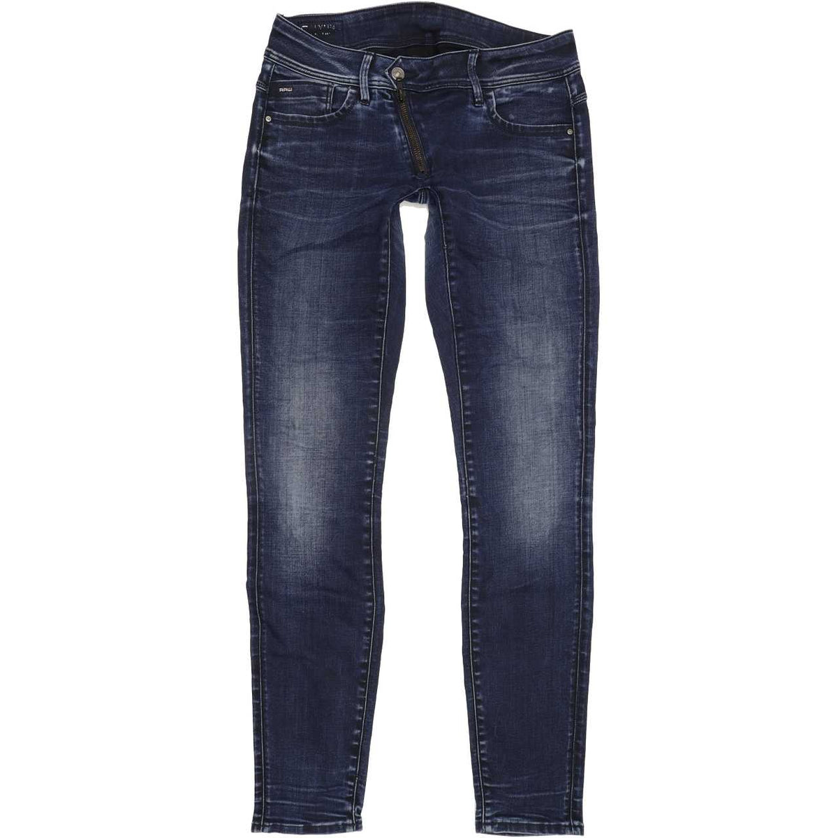 G-Star Lynn Zip Women Blue Skinny Slim Stretch Jeans W29 L33