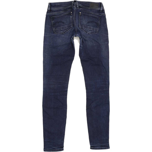 G-Star Lynn Zip Women Blue Skinny Slim Stretch Jeans W29 L33