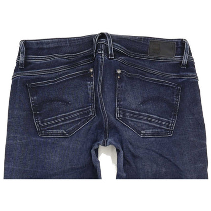 G-Star Lynn Zip Women Blue Skinny Slim Stretch Jeans W29 L33