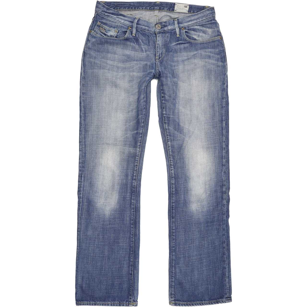 G-Star 3301 Correct Women Blue Straight Slim Jeans W29 L31