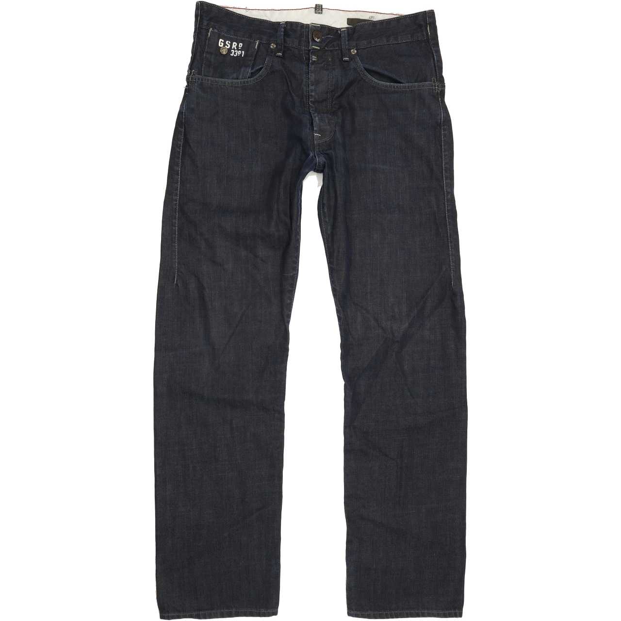 G-Star Structor Men Navy Straight Loose Jeans W31 L31