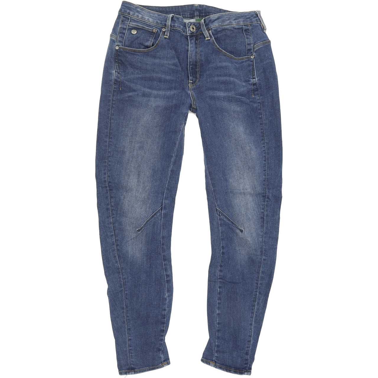 G-Star Arc 3D Women Blue Tapered Regular Boyfriend Stretch Jeans W26 L30