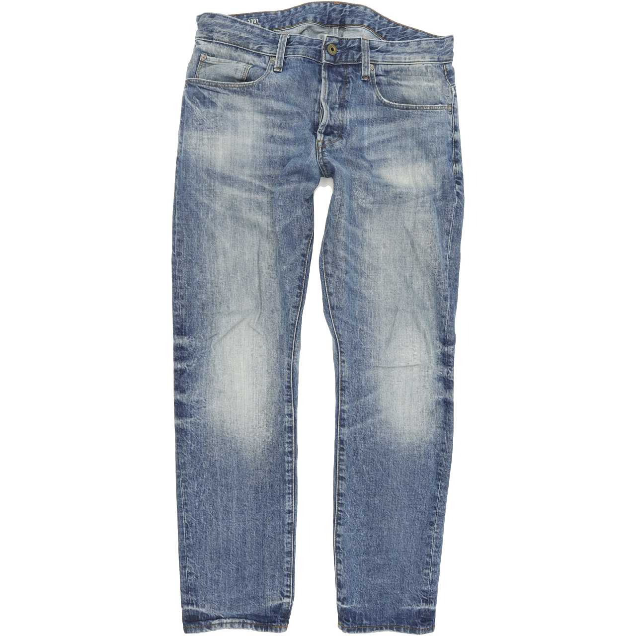 G-Star 3301 Men Blue Tapered Regular Jeans W32 L30