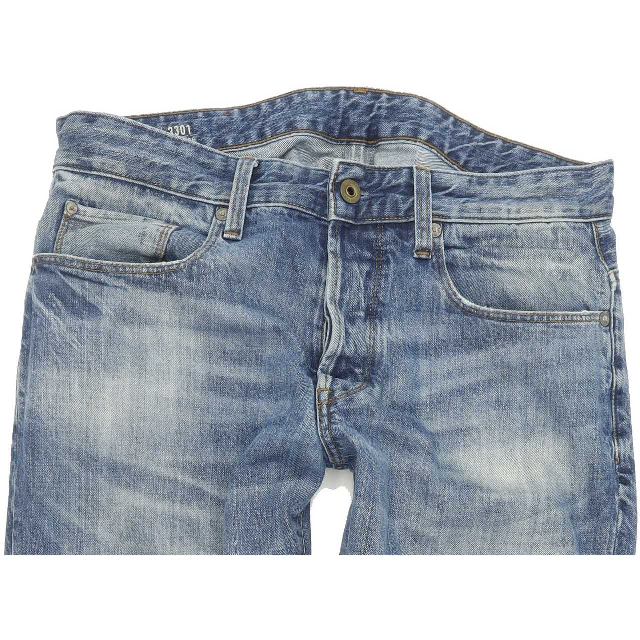 G-Star 3301 Men Blue Tapered Regular Jeans W32 L30