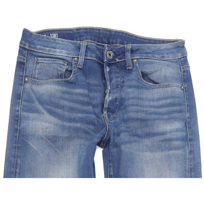 G-Star 3301 Men Blue Straight Slim Jeans W29 L31