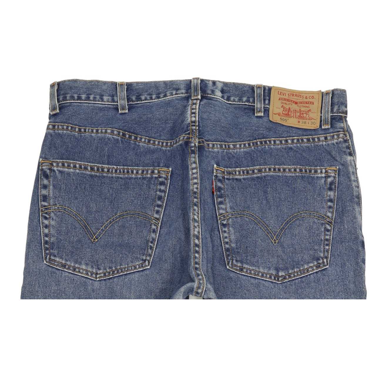 Levi's 505 Men Blue Straight Regular Jeans W38 L29
