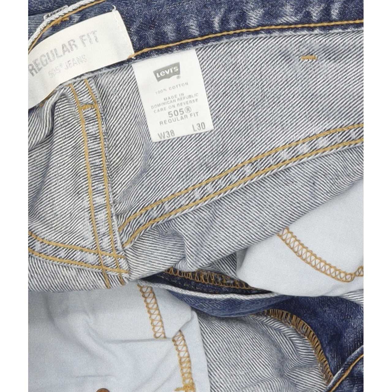 Levi's 505 Men Blue Straight Regular Jeans W38 L29