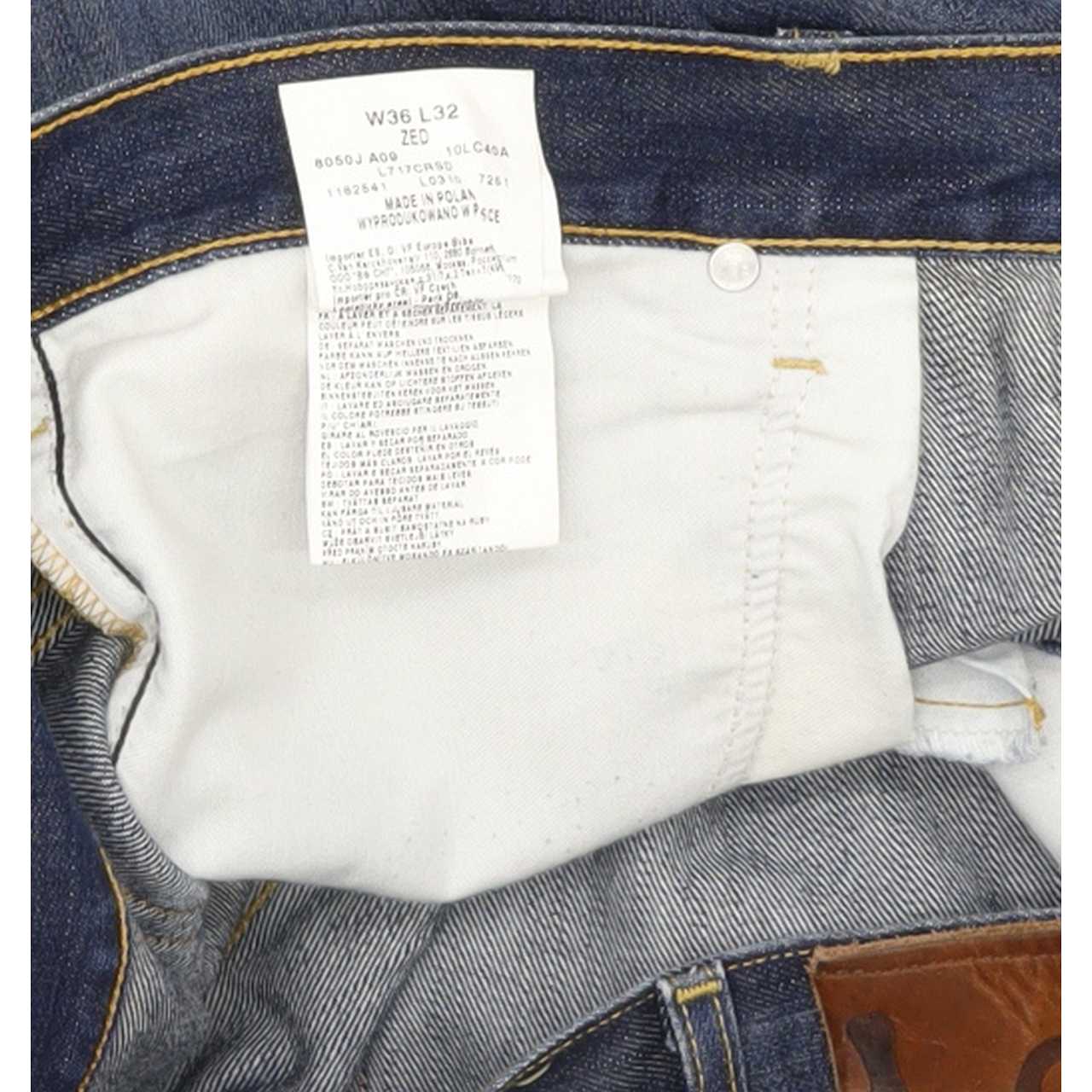 Lee Zed Men Blue Straight Regular Jeans W37 L32