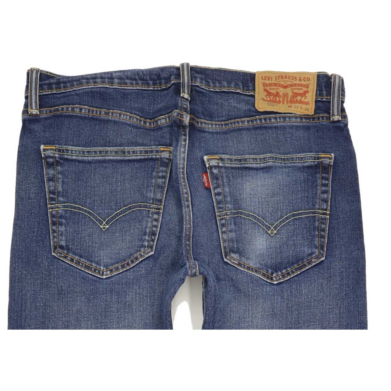 Levi's 512 Men Blue Tapered Slim Stretch Jeans W32 L33