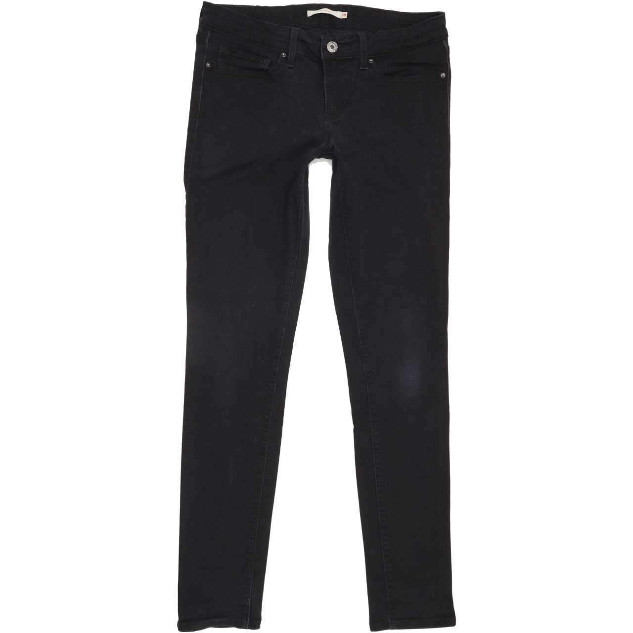 Levi's 711 Women Black Skinny Regular Stretch Jeans W28 L30