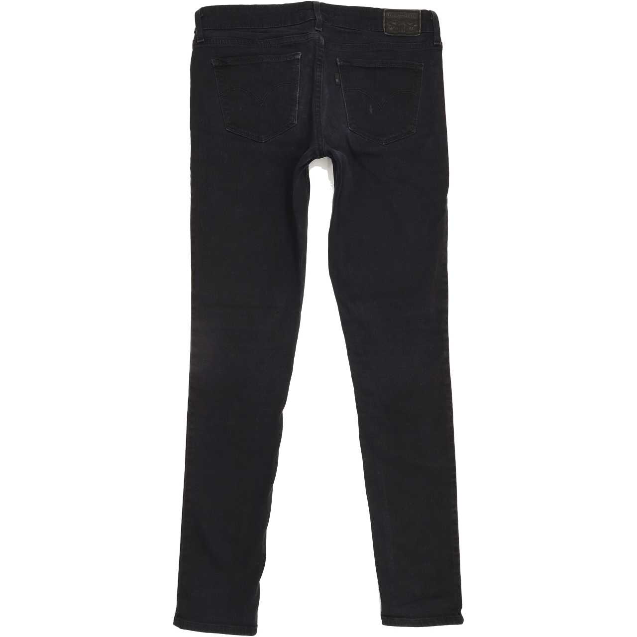 Levi's 711 Women Black Skinny Regular Stretch Jeans W28 L30